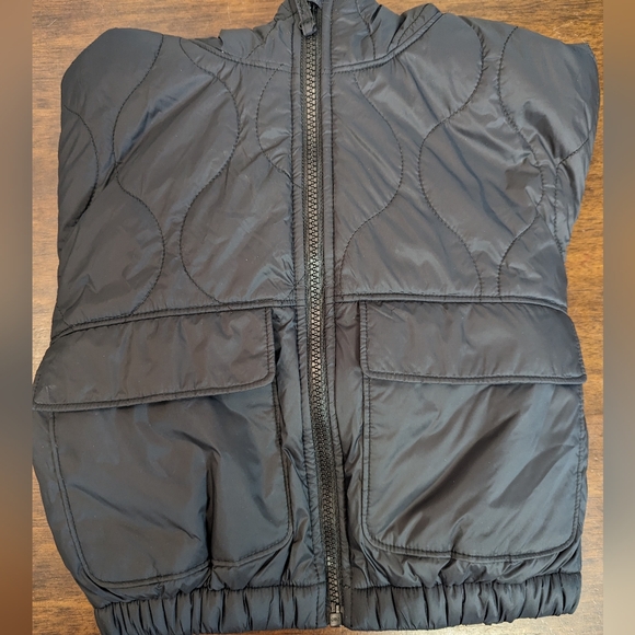 Old Navy, puffer jacket, black,.girls size 6/7 - Picture 2 of 5